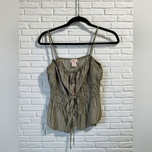 Stylish Olive Green Striped Women's Top Camila Coelho Size S